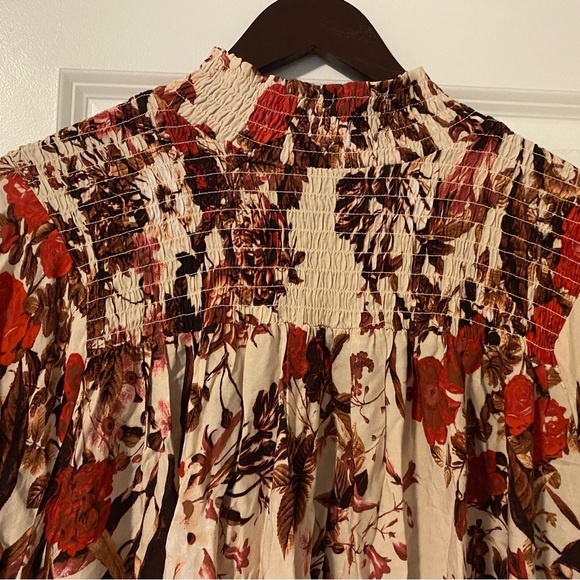 NEVER WORN. Floral Print Women's Dress - Red and Cream - Picture 3 of 8